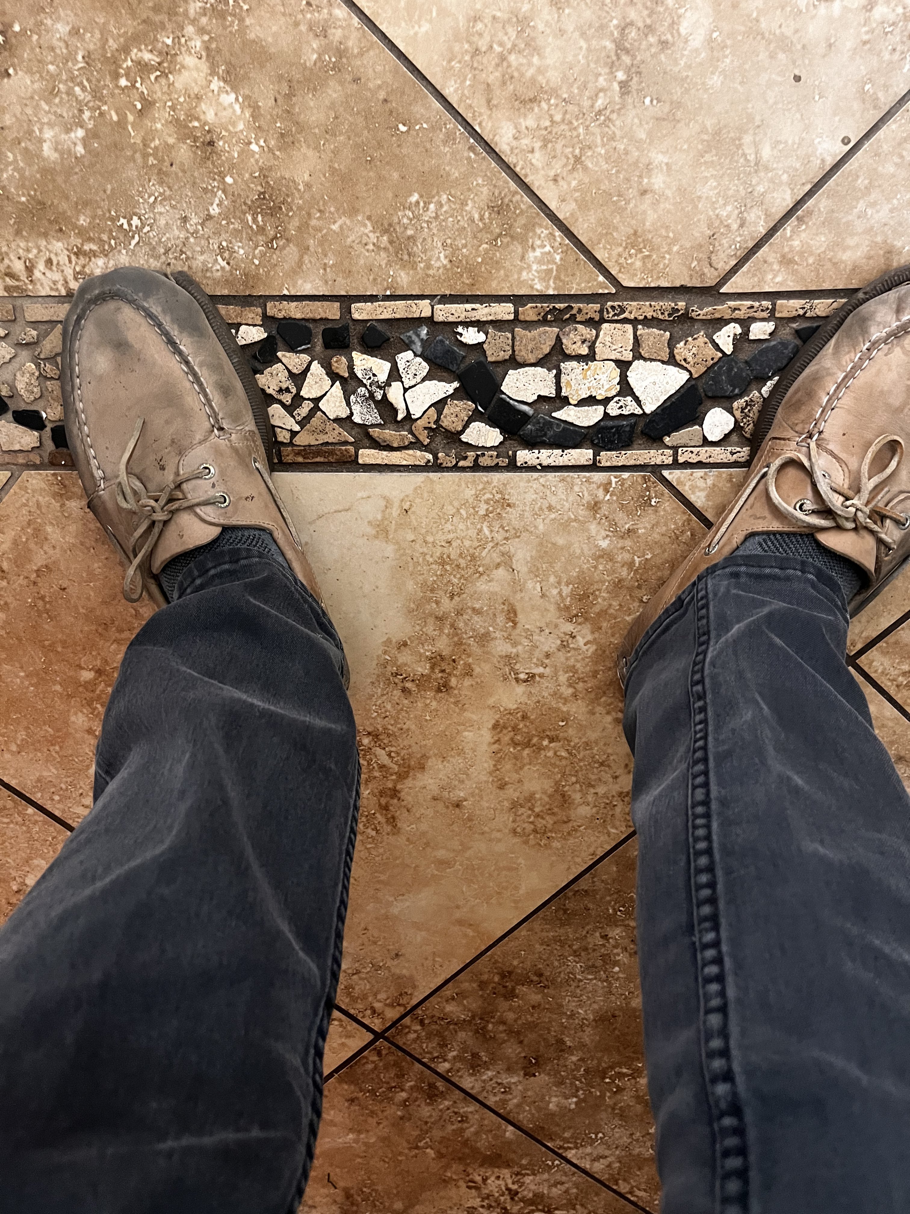 Feet planted on the ground